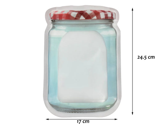 Big reusable lock&seal bag checkered cover jar X12.