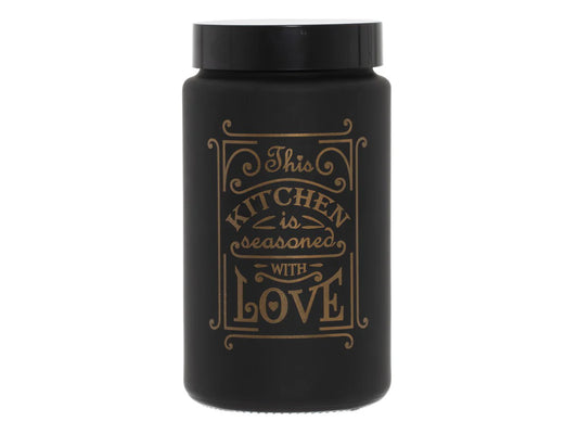 Black Decorated Canister 2000 ml