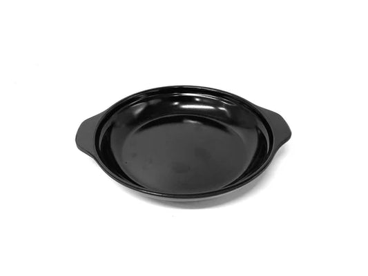 Black Melamine Round Plate 17.5 cm