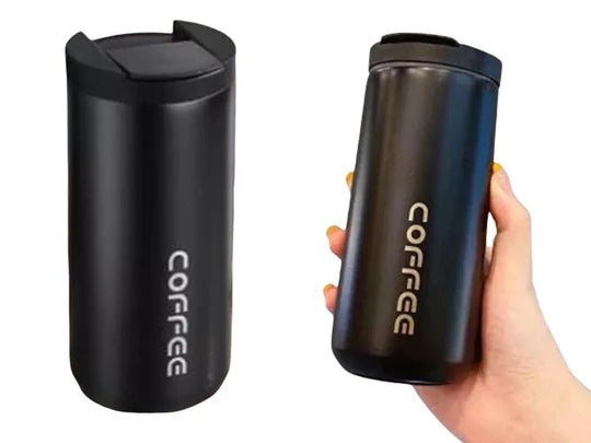Black Stainless Steel Travel Mug 400ml