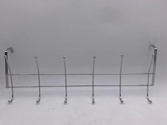 Chrome Plated Hang on Door Hanger with 6 Hooks