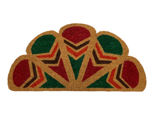 Coco mat half flower with PVC backing 75x45 cm