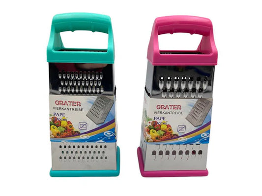 Colorful Stainless Steel 4 sided Grater silicon base