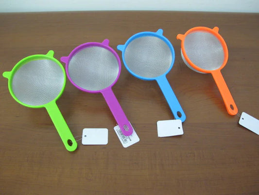 Colorful aluminum mesh strainer 12 cm