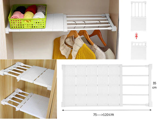 DIY Extendable Closet Cabinet Wrdrobe Shelf 75 to 120 cm