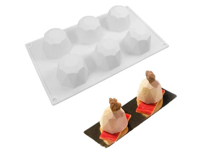 Diamond 3D Silicone Fondant Cake Baking 6 Cavities