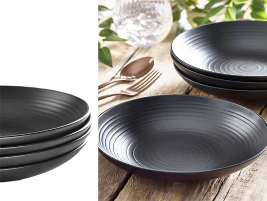 Dosthoff Matt Black Ripple Deep Plate 21 cm