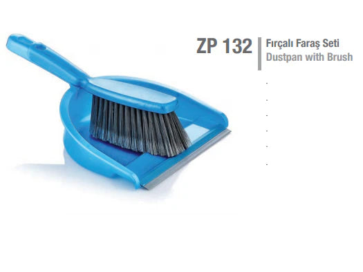 Dust pan with brush set