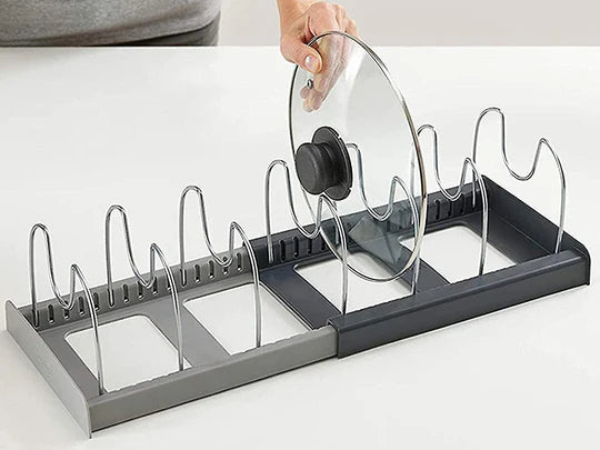 Expandable Cabinet & Shelf Organizer for Pans and Covers
