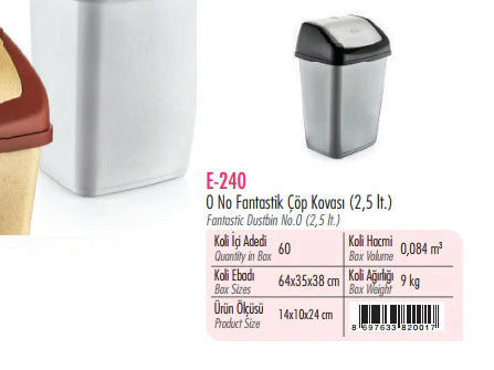 FANTASTIC DUSTBIN; 2.5 LT