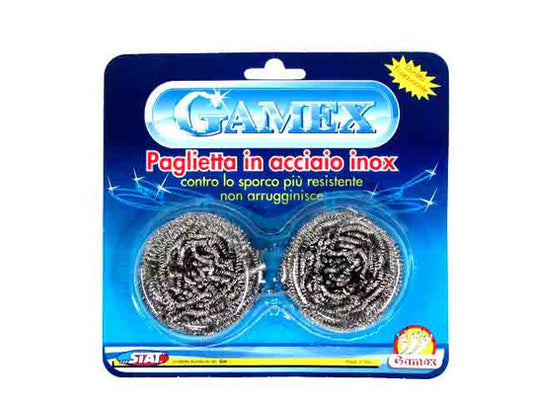Gamex Stainless Steel Scourers Set of 2