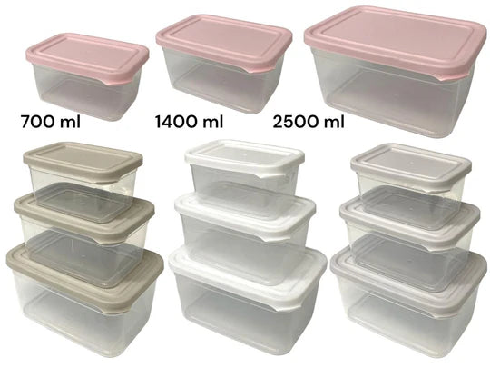 Gold-Large Rectangular Food Storage Set of 3