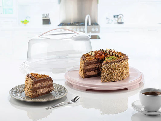 High Plastic Pastry Carrier with Lid