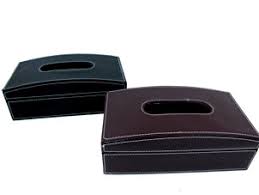 Leather Tissue Box Car Cover Shape