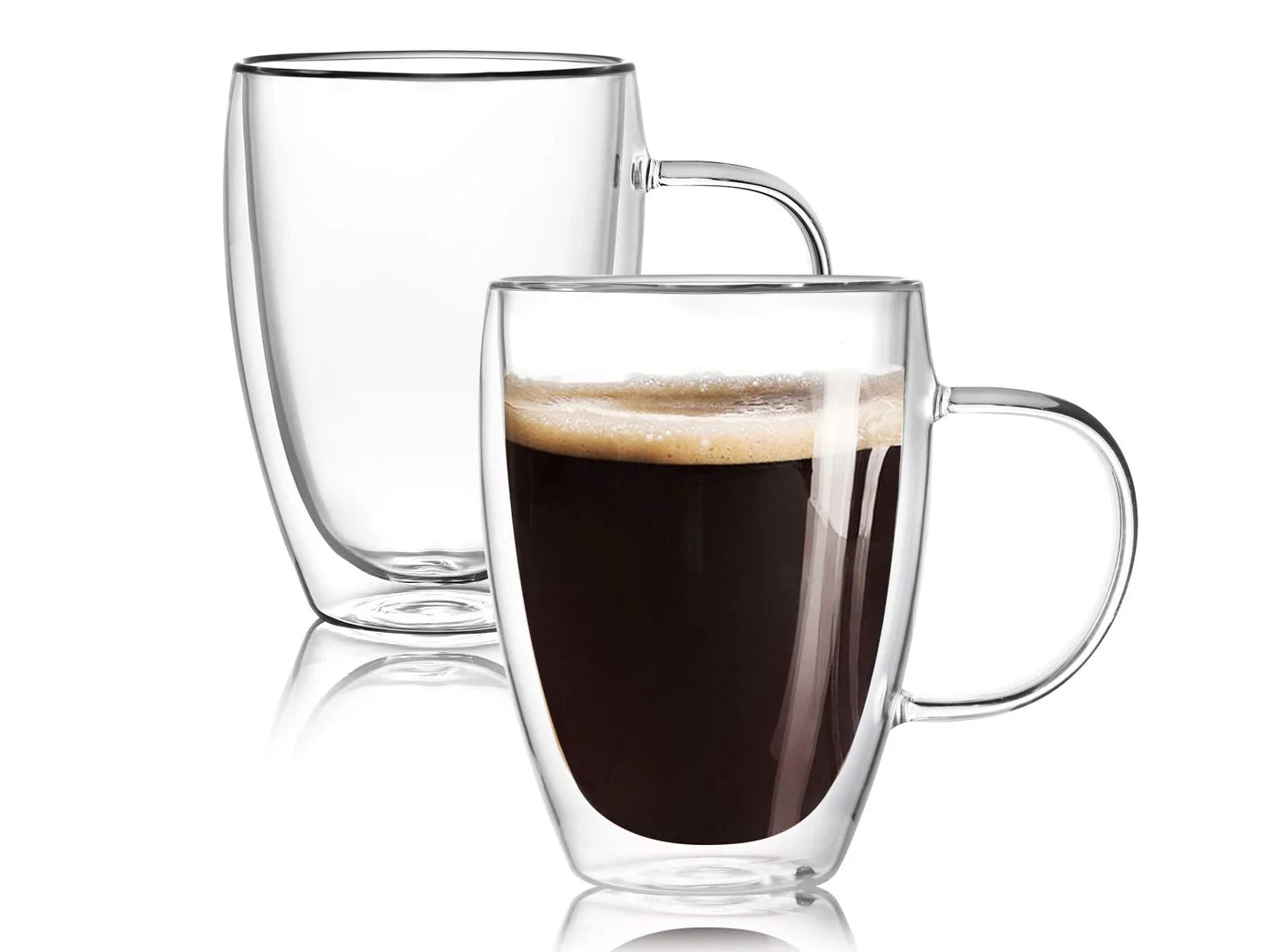 Double Wall Glass Mug 350 ml - 12 cm