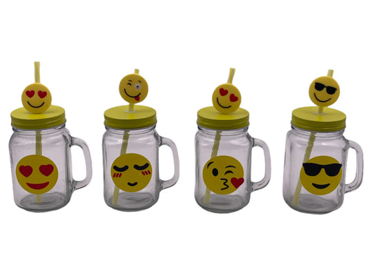 Emoji Mug with Straw