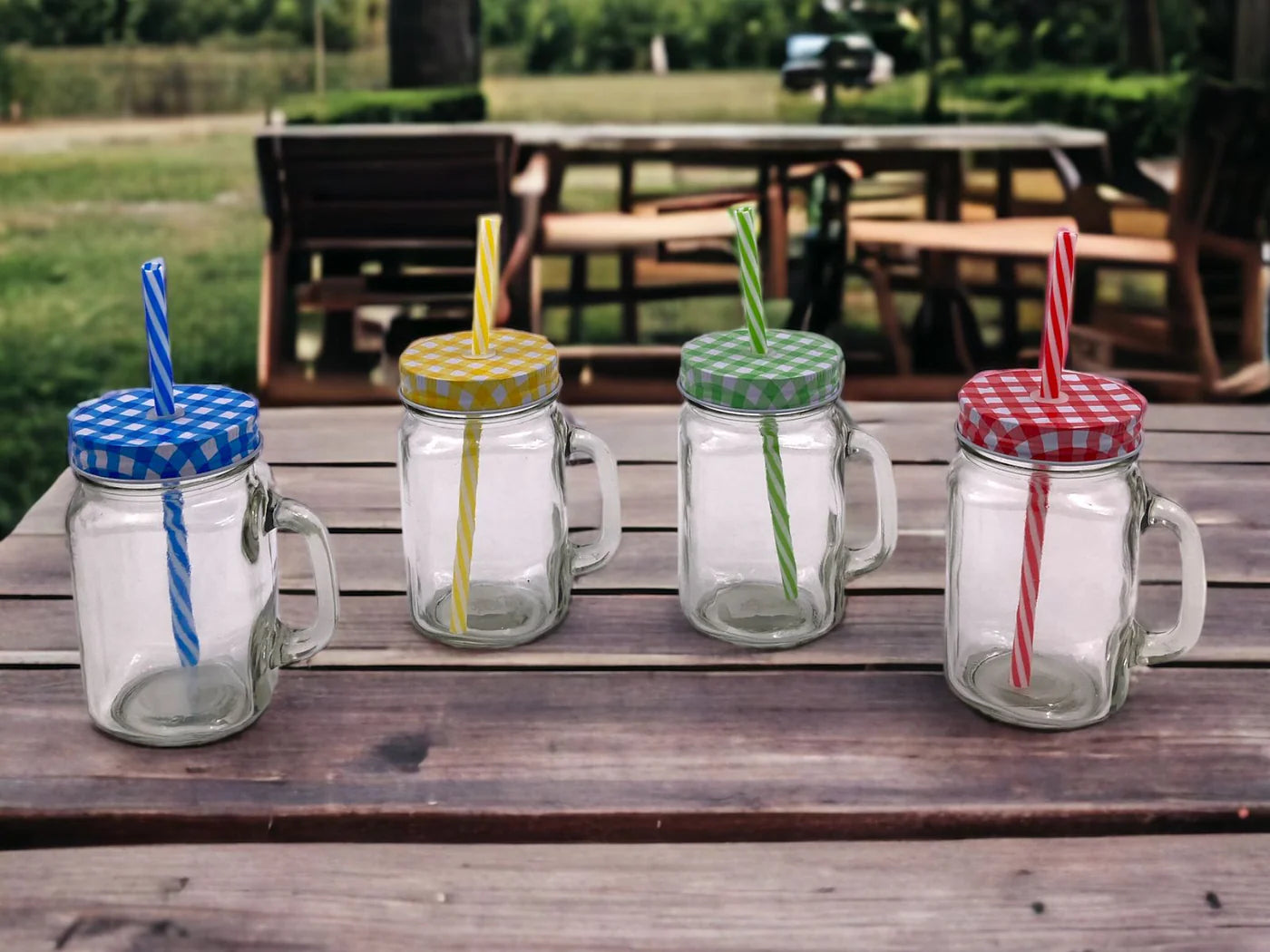 Mason Mug with Straw