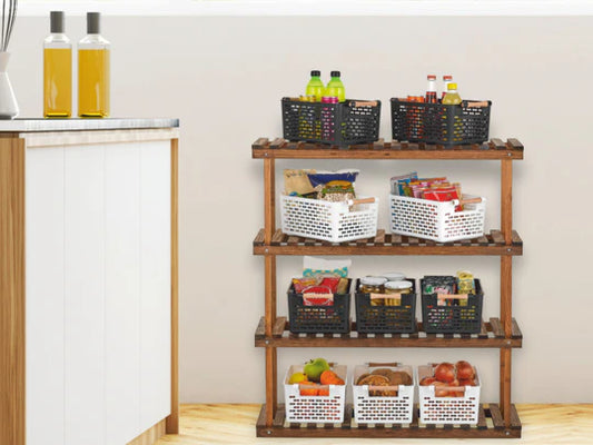 Medium Size Basket with Wooden Handles 585