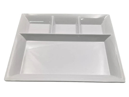 Melamine Rectangular divided Dish 33 cm