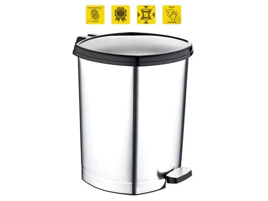 Metallic Color Plastic Pedal Dustbin 20 L