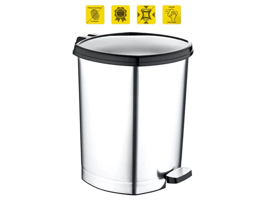 Metallic Color Plastic Pedal Dustbin 20 L