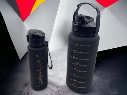 Motivational Water Bottle Set 2000 + 800mL