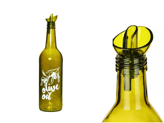Olive Green Decorated Oil Bottle RD 750 ml