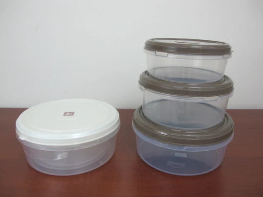 Round Deep Storage Container Set of 3