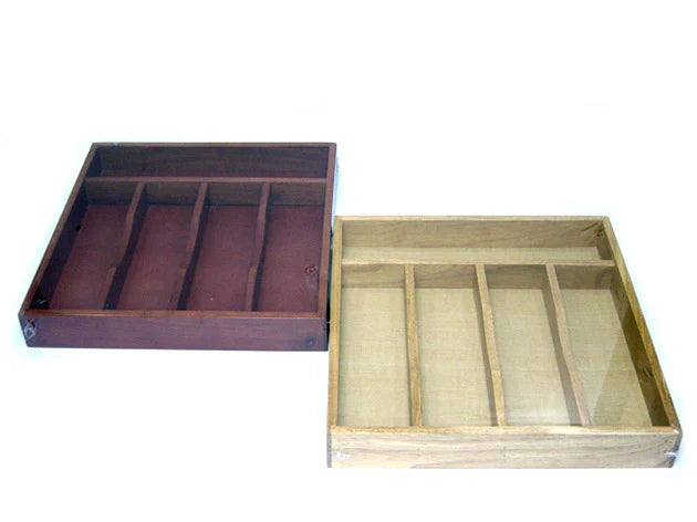 Rubber Wood Cutlery Organizer
