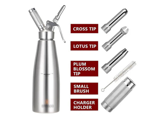 SS Head 1L Whipped Cream Dispenser