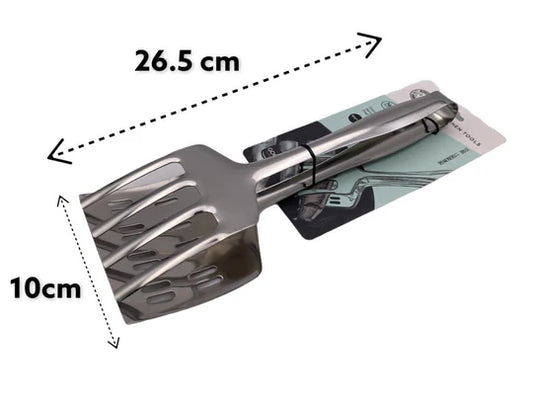 SS Wide Serving Tong Turner and Fork