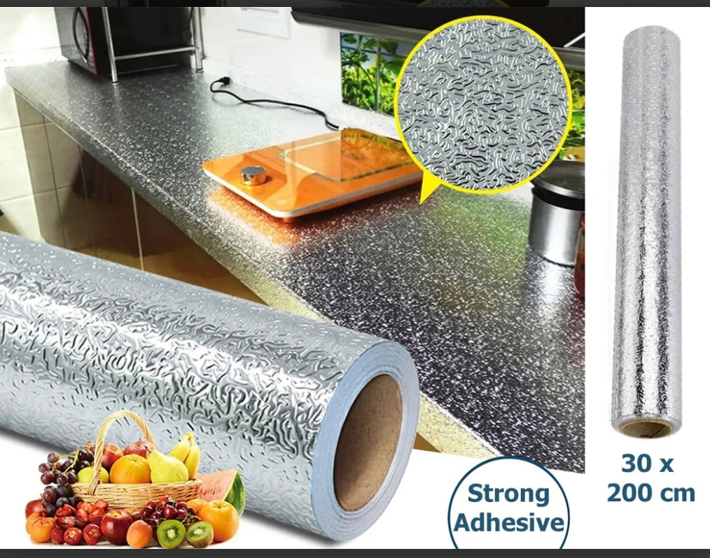 Self Adhesive aluminium kitchen sheet 30 x 200 cm