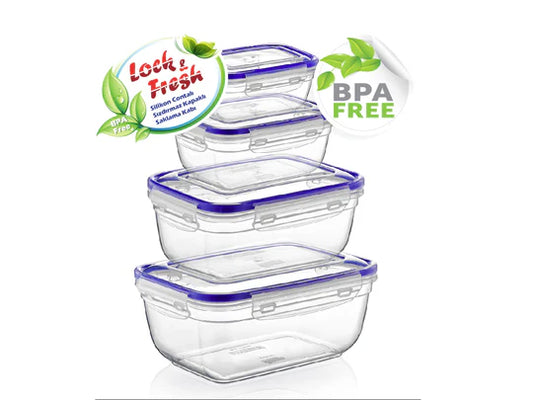 Seal Rectangular Storage Container Set 4 pcs
