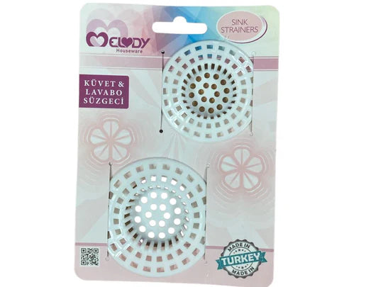 Set of 2 Plastic Sink Strainers