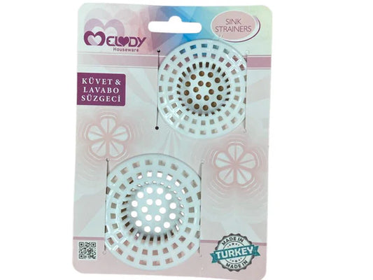 Set of 2 Plastic Sink Strainers