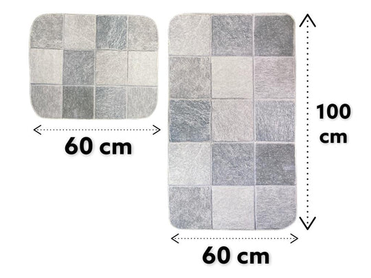 Set of 2 Thin Anti Skid Water Absorbent Mats