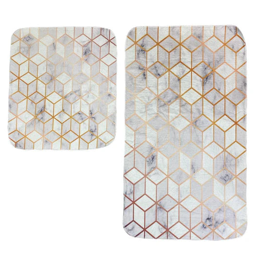 Set of 2 Thin Anti Skid Water Absorbent Mats