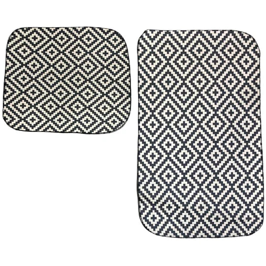 Set of 2 Thin Anti Skid Water Absorbent Mats
