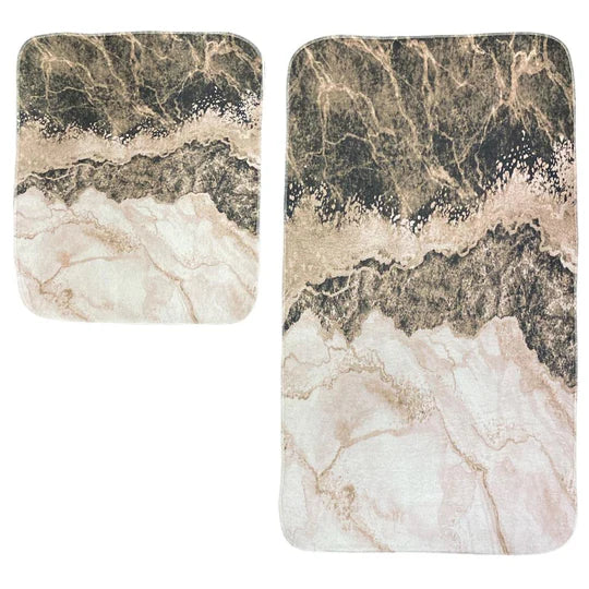 Set of 2 Thin Anti Skid Water Absorbent Mats