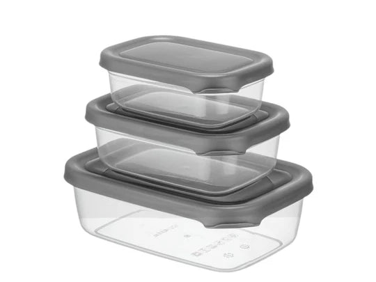Set of 3 Storage Boxes 1.2L+0.67L+0.4L