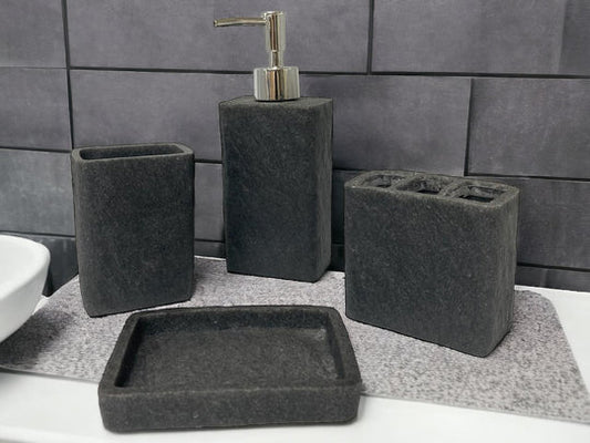 Set of 4 High Quality Resin Bathroom Accessories