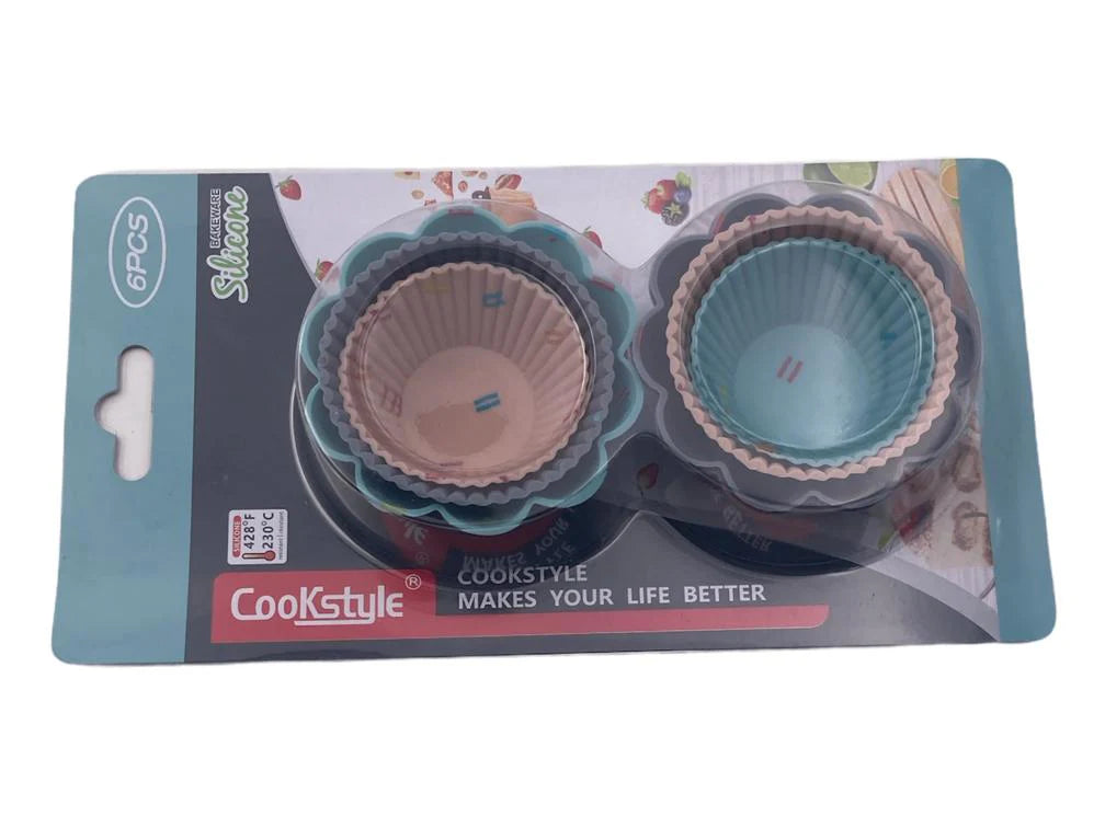 Silicone 6 pcs Multi Sizes Muffin Molds