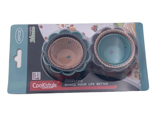 Silicone 6 pcs Multi Sizes Muffin Molds