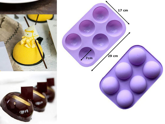 Silicone Large Sphere Mold 6 cavities