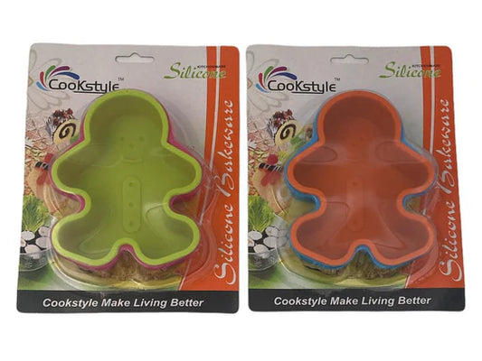 Silicone Set of 2 Mold Shape Gingerbread Man