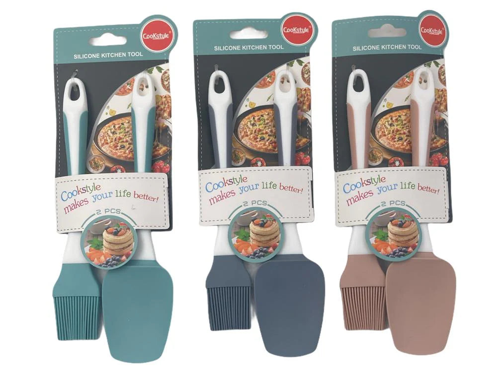 Silicone Set of Spatula and Brush