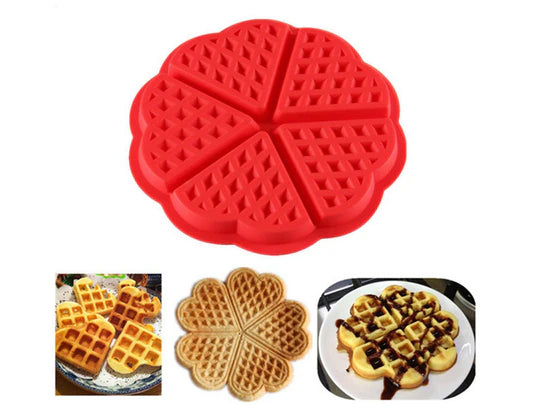 Silicone Waffle 5 Heart Shapes