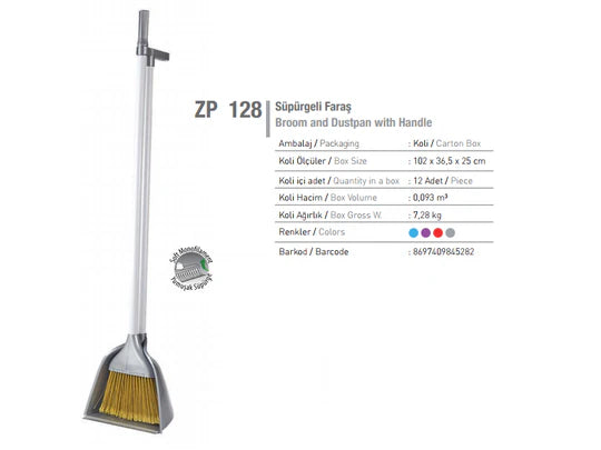 Small Broom with deep dust pan
