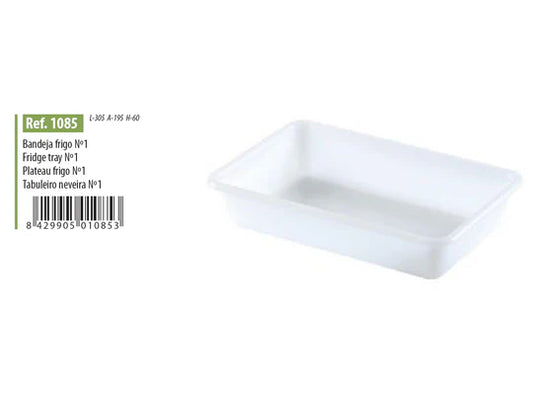Small White Plastic Fridge Organizer - nb1