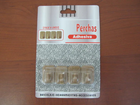 Small brown adhesive hanger 4 units